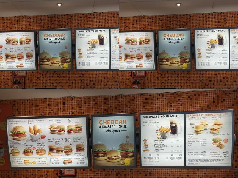 A&W Canada Menu