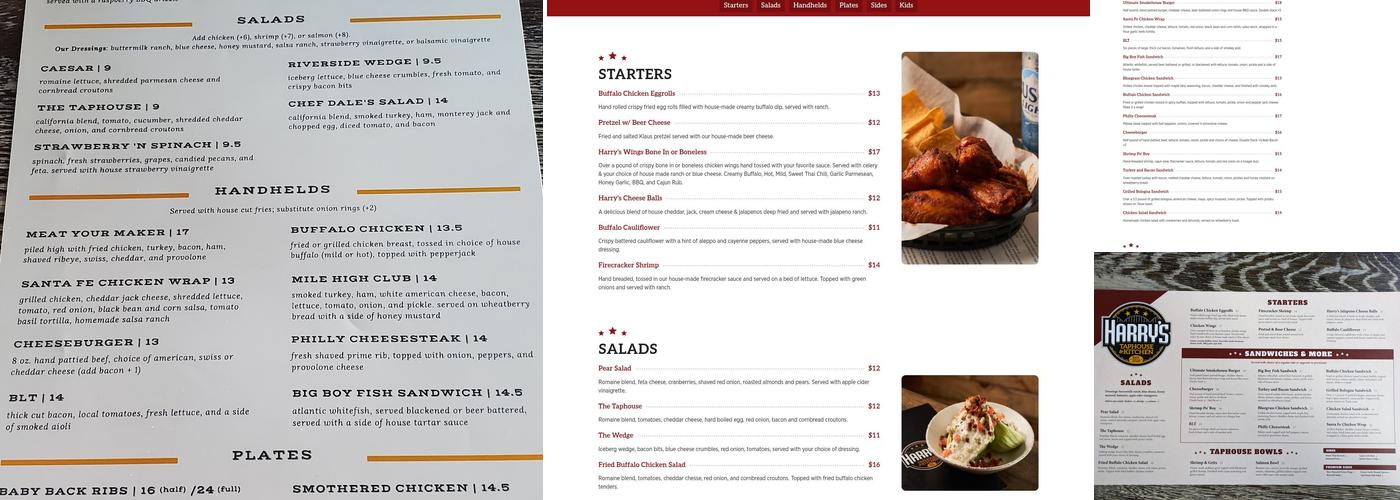 Harry's Taphouse & Kitchen Menu