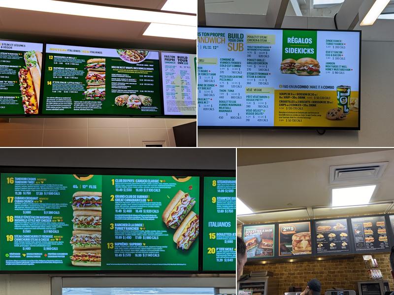 Subway Menu