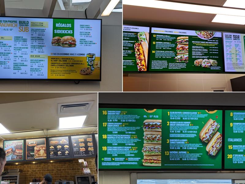 Subway Menu