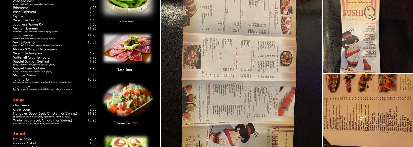 Sushi Q7 Jessup Laurel Menu