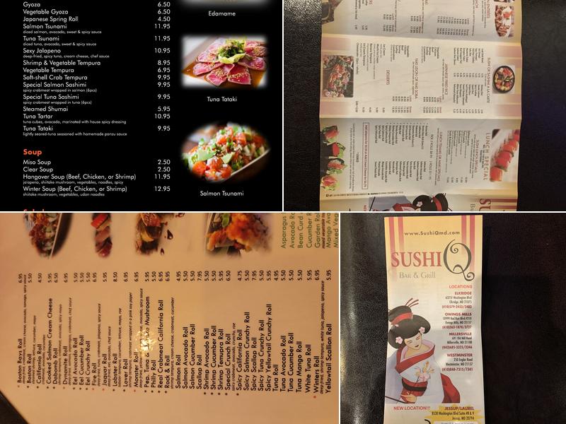 Sushi Q7 Jessup Laurel Menu