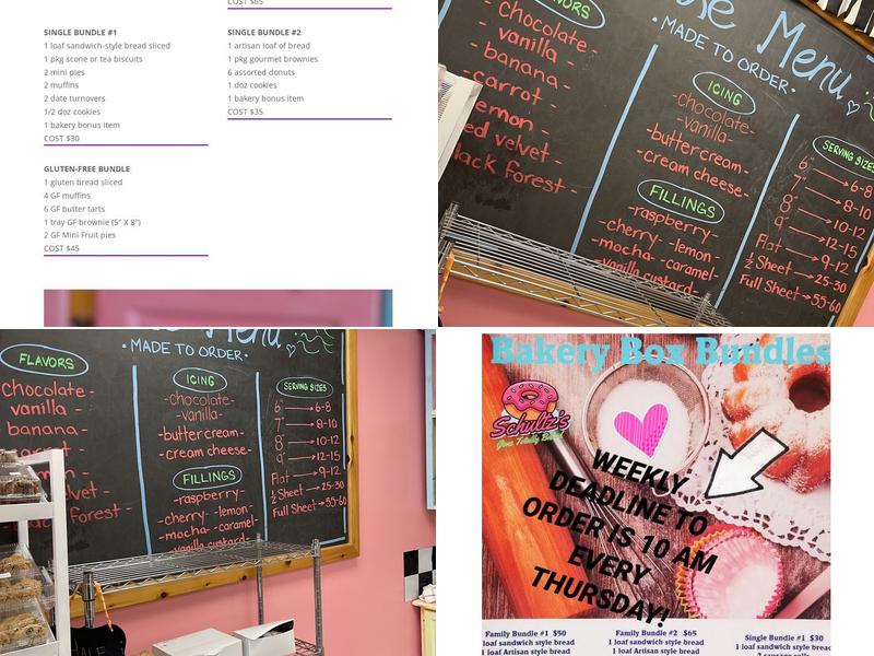 Schultz Bakery Menu