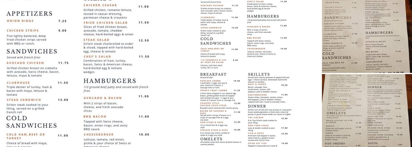 JoJo's Restaurant Menu