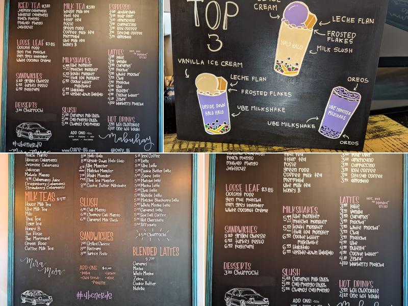 Cafe 86 - Mira Mesa Menu