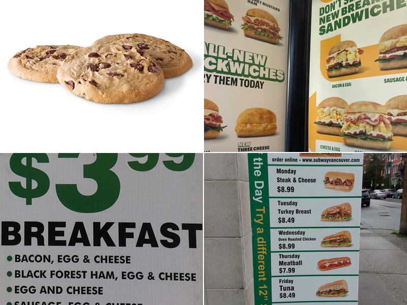Subway Menu