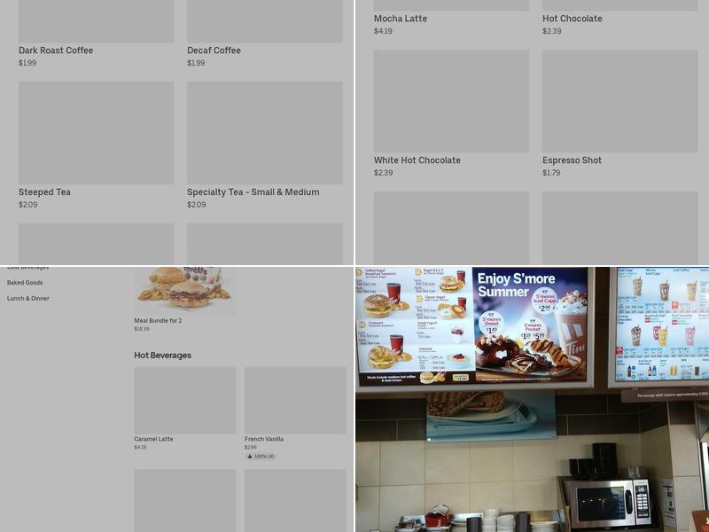 Tim Hortons Menu