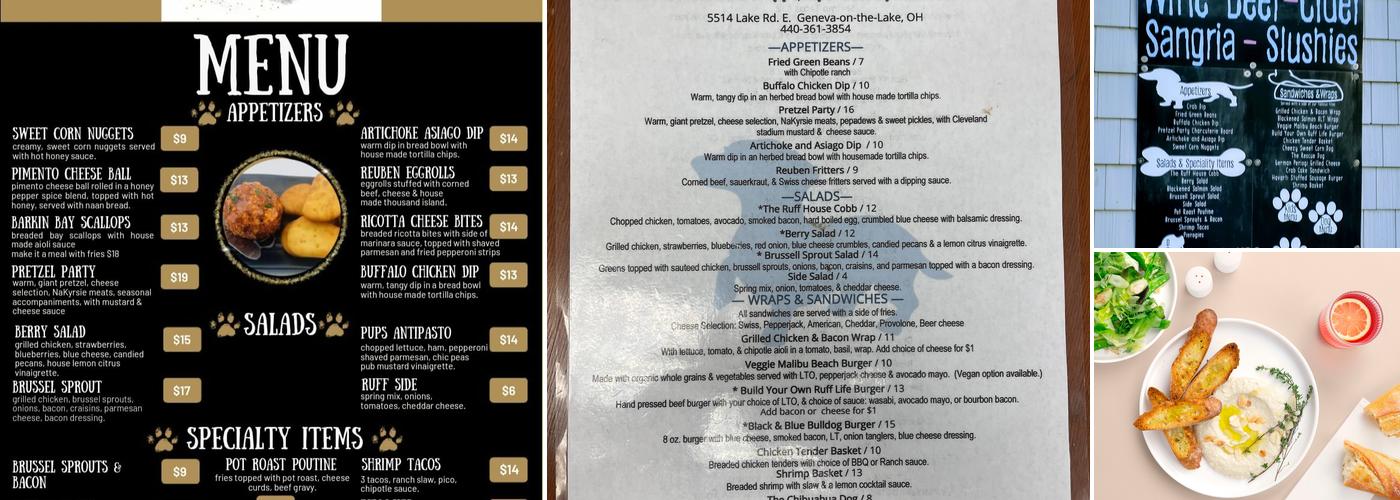 Ruff Life on the Lake Menu