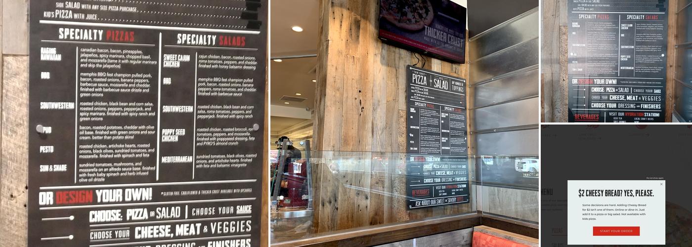 PYRO'S Fire Fresh Pizza Menu