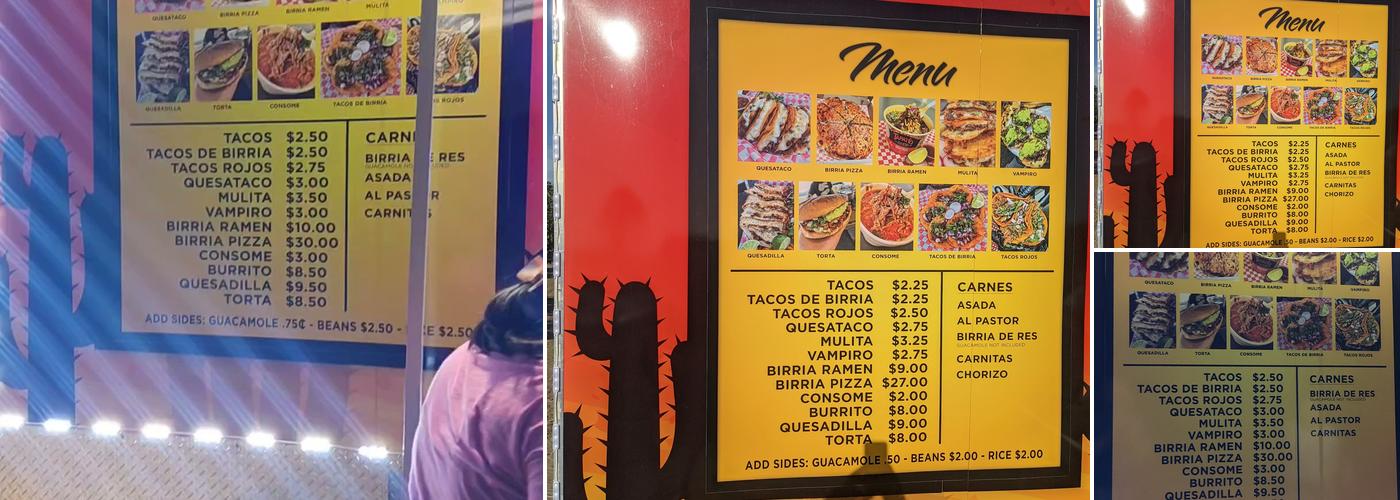 Taqueria Compadres Estilo Tijuana Menu