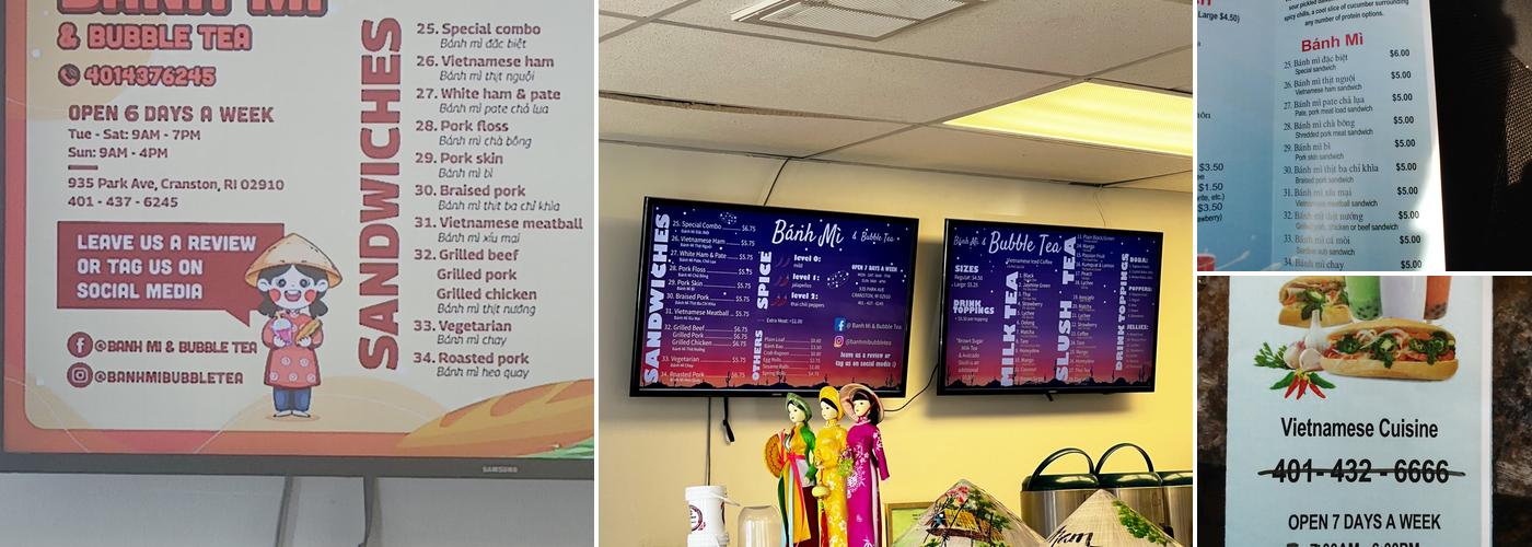 Banh mi & bubble tea Menu