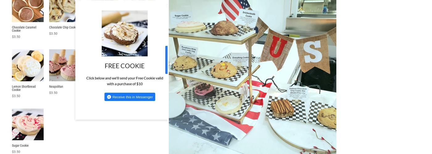 Batch Cookie Shop Menu