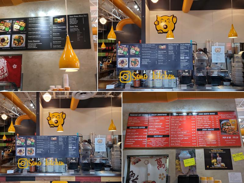 Sono Kitchen & Boba Menu