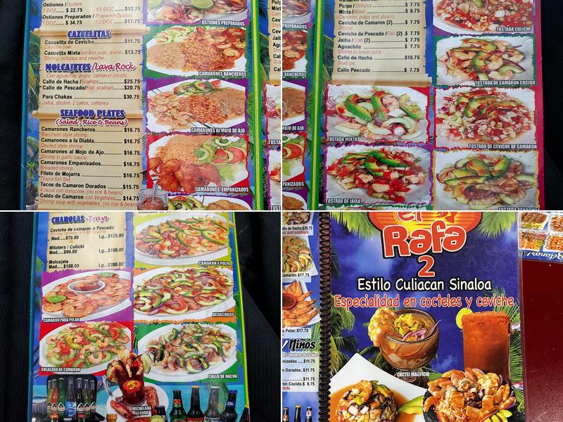 Mariscos El Rafa 2 Menu