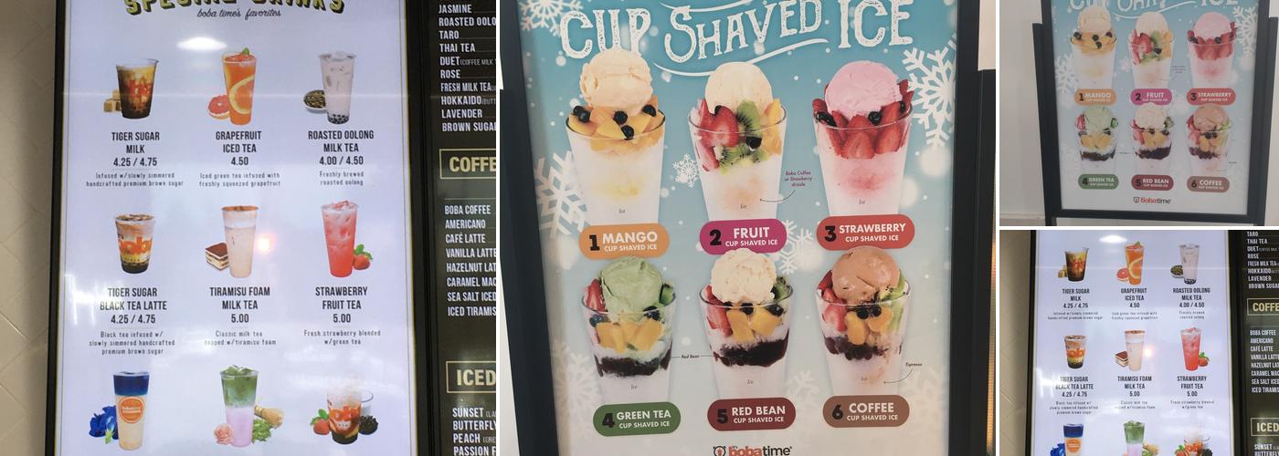 It's Boba Time Menu