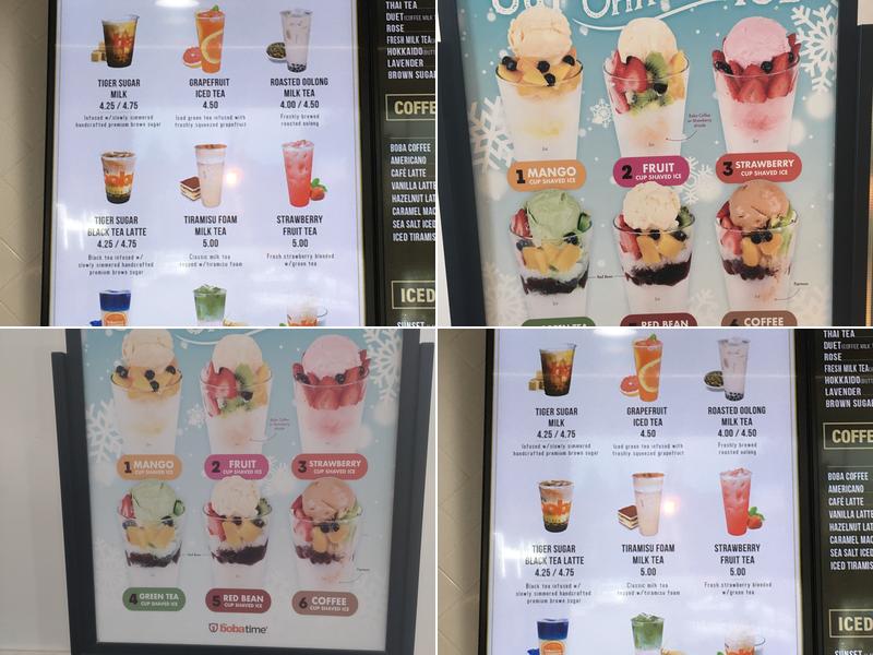 It's Boba Time Menu