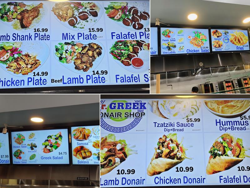 Mr. Greek Donair & Kebab Menu