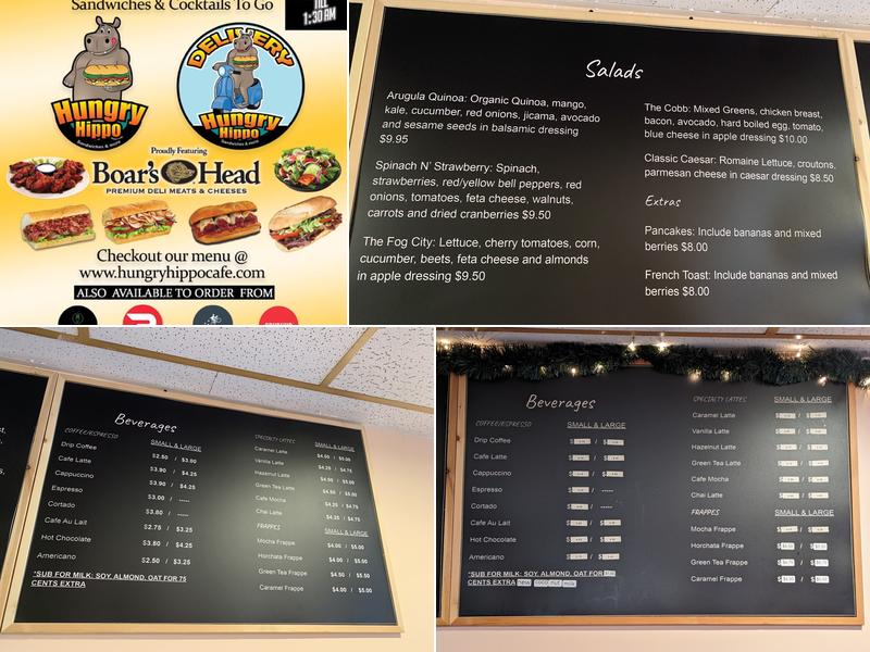 Fog City Cafe Menu