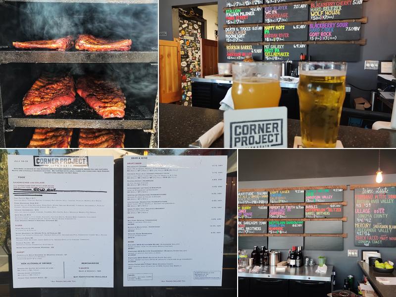 Corner Project Ales & Eats Menu