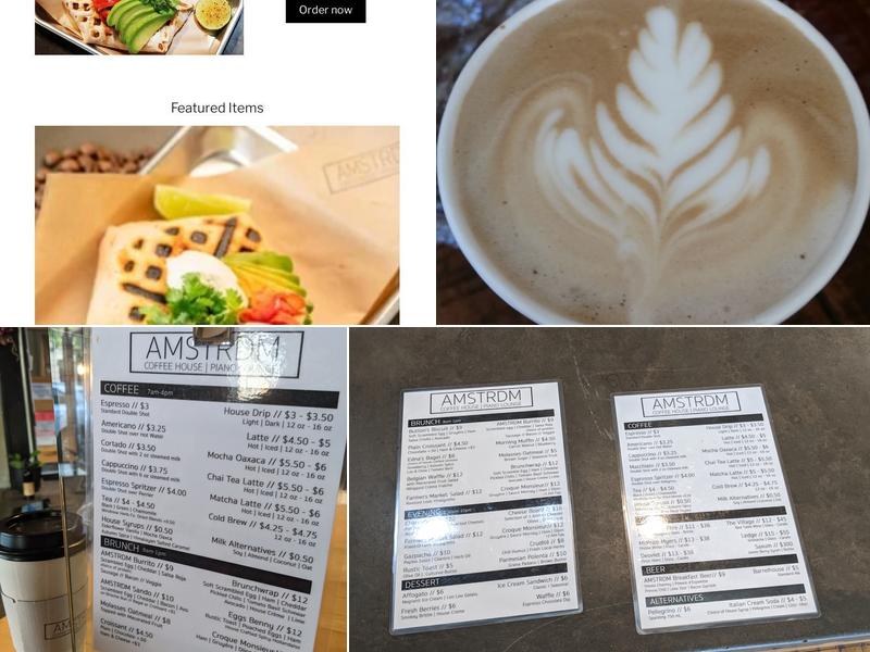 AMSTRDM Coffee House Menu