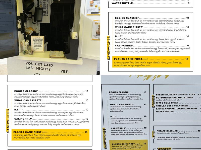 Eggies Menu