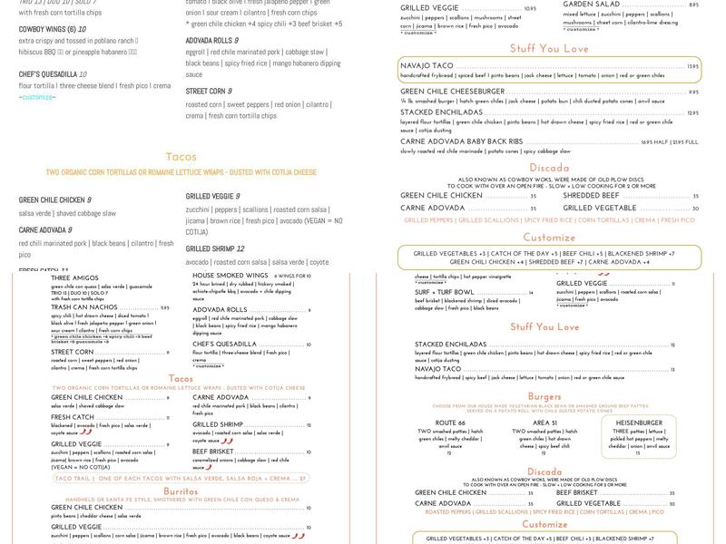 RoadRunner Kitchen - Bar - Music Menu