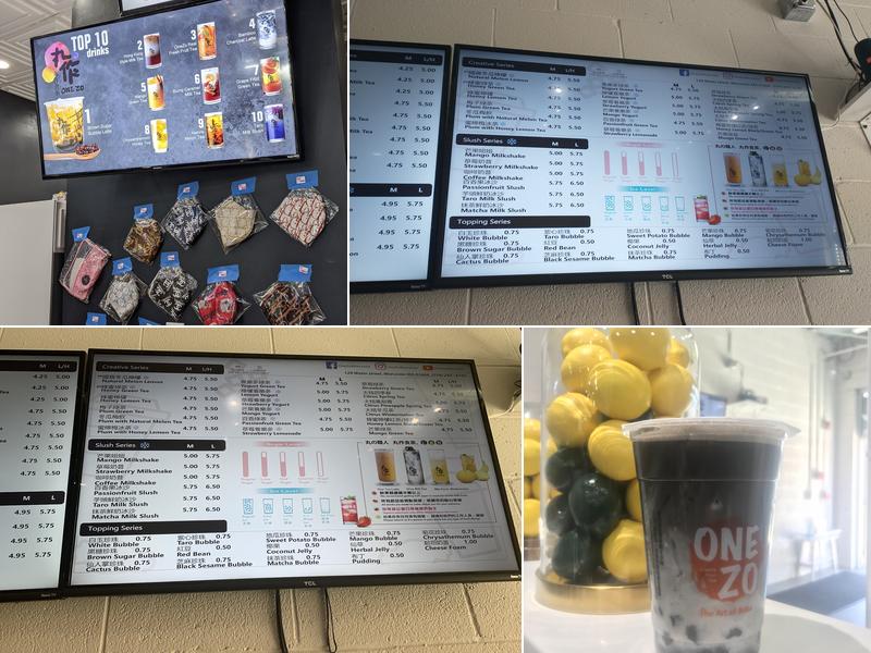 OneZo Worcester Menu