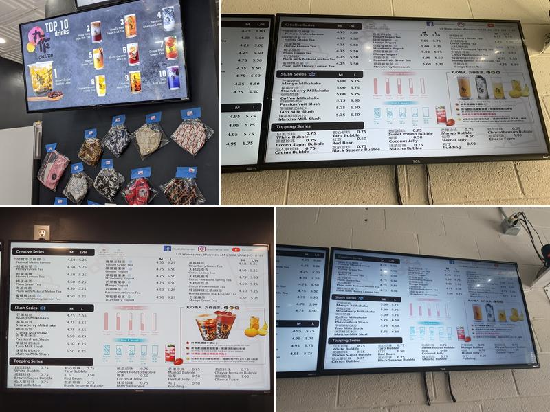 OneZo Worcester Menu