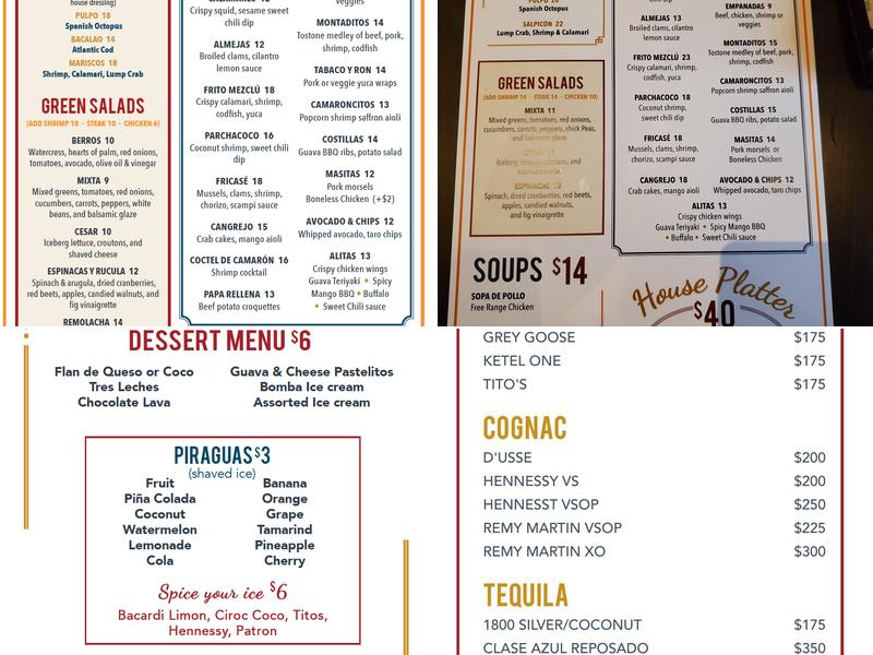 Salsa Bembe Menu