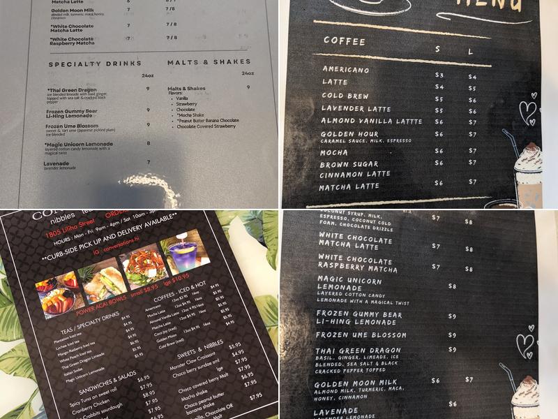 Conversations Café Liliha Menu