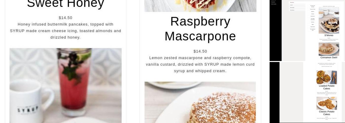 SYRUP - Algonquin Menu