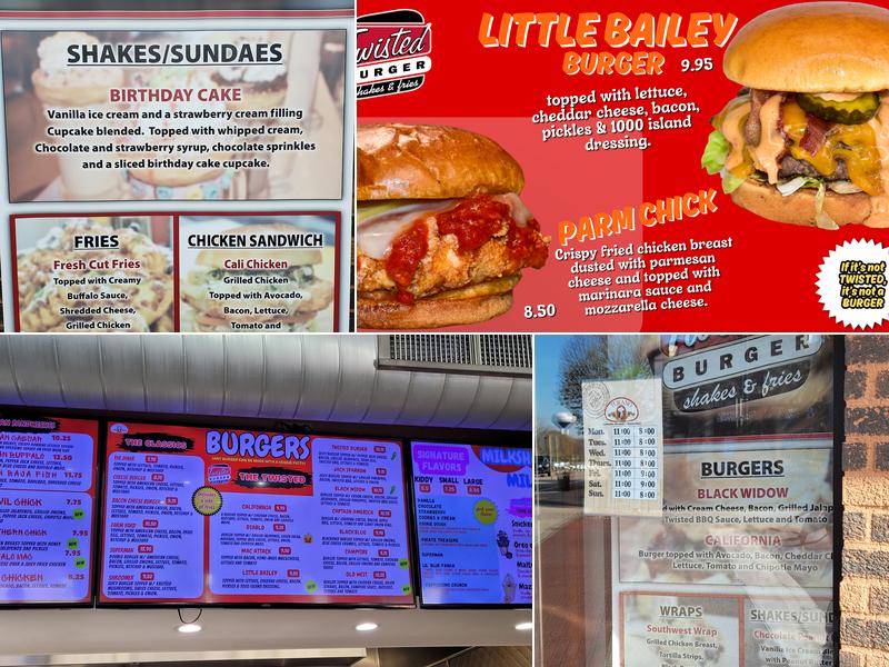 Twisted Burger Round Lake Menu