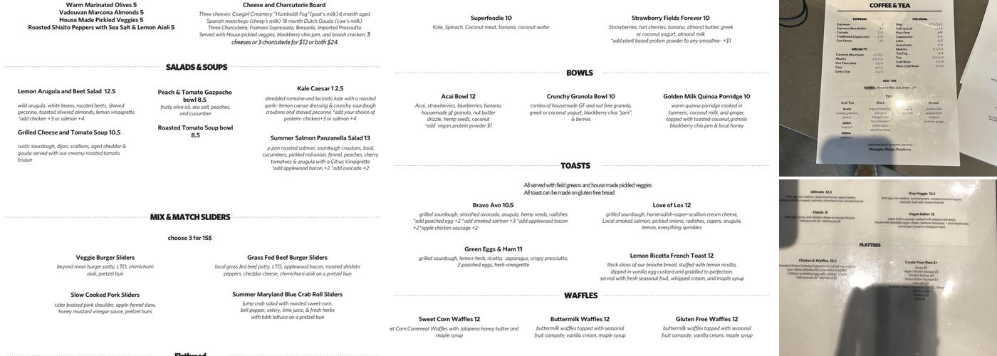 Kaldi's Social House Menu