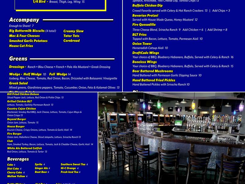 DraftCade Toledo Menu