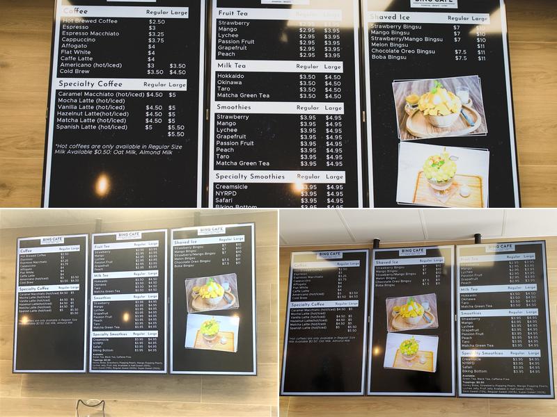 Bing Cafe Menu