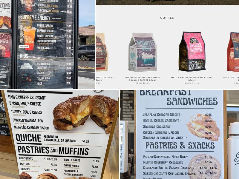 Royal Coffee Roasting Menu