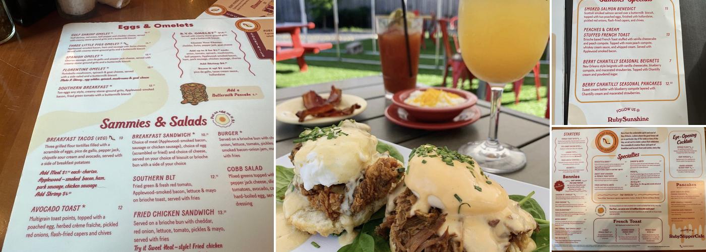 Ruby Sunshine Menu