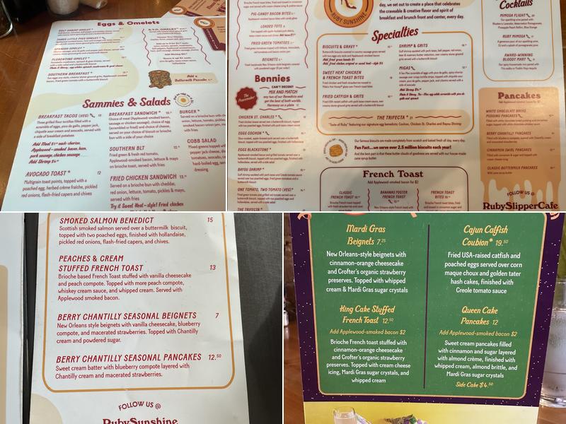 Ruby Sunshine Menu