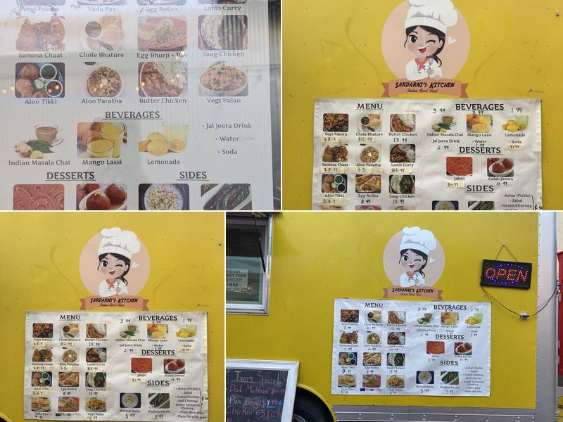 Sardarni's kitchen Menu