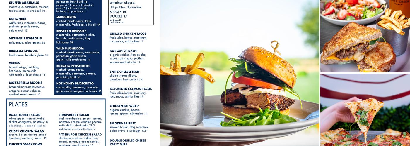 Snitz Creek Brewery Menu