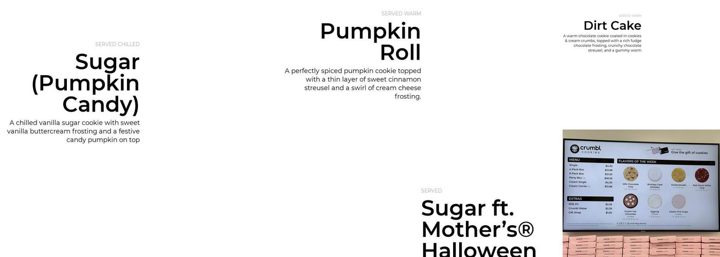 Crumbl - Southpark Meadows Menu