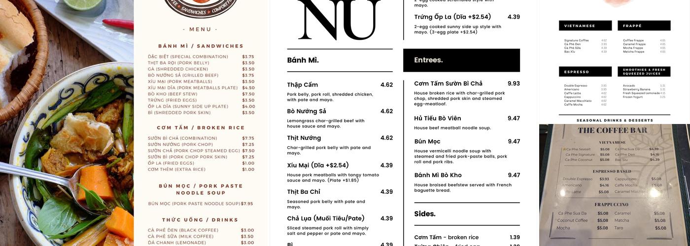 Saigon Pho Menu