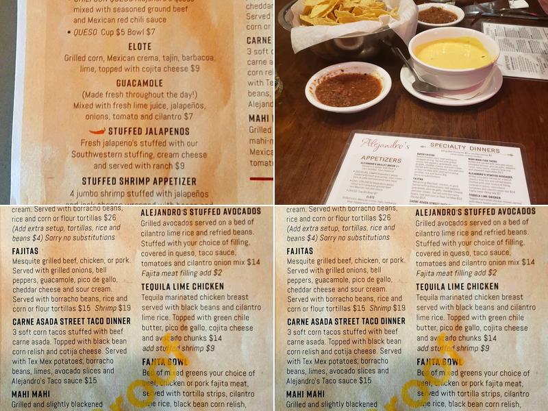Alejandro's Menu