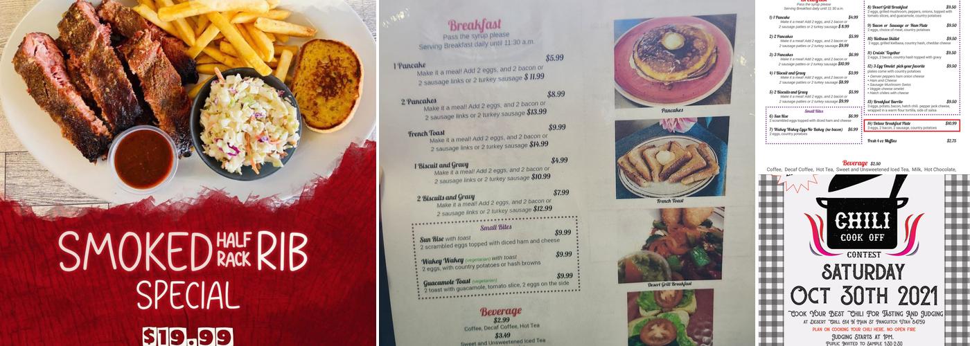 Desert Grill Menu