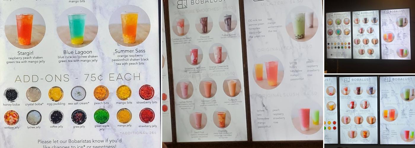 BobaLust Tea Bar Menu