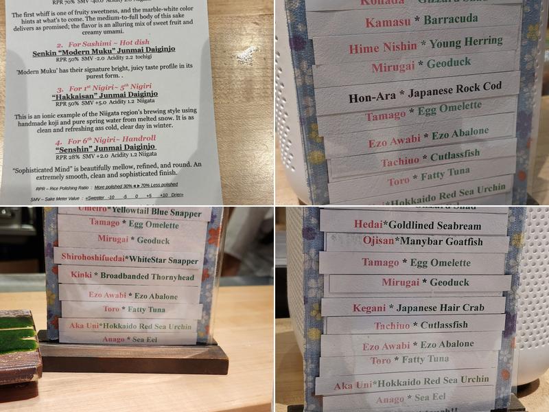 SAI Sushi & Sake Menu