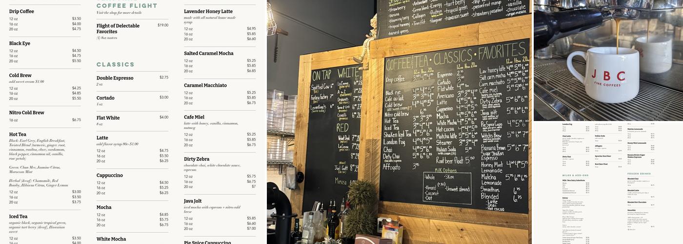 Twisted Grounds Menu