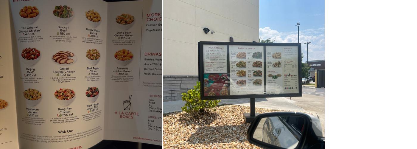 Panda Express Menu