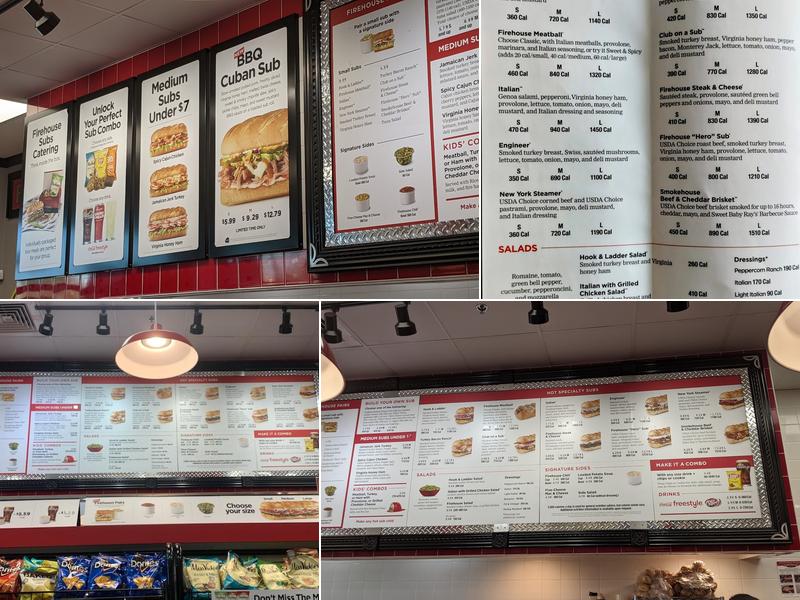 Firehouse Subs Colton Gateway Menu