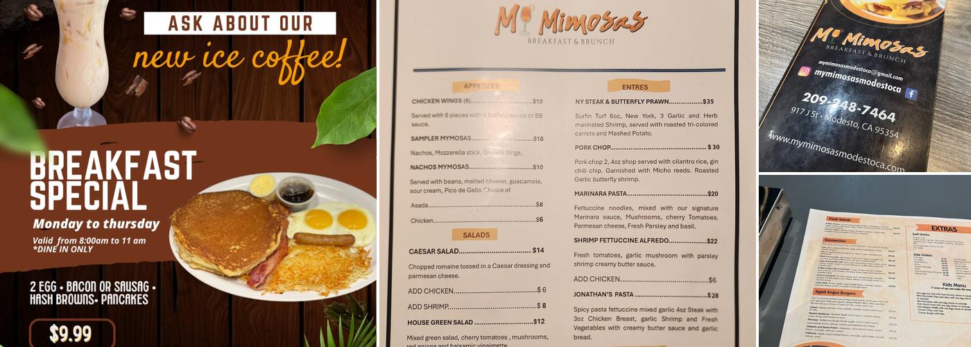 My Mimosas breakfast and nightclub Menu